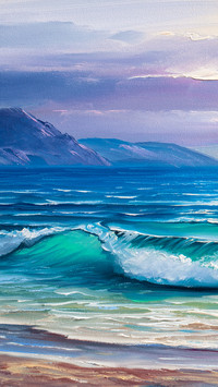 Wave Art Oil Painting