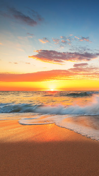 Beautiful Cloudscape over the Sea at Sunrise