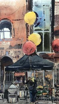 都晓磊水彩街景作品
