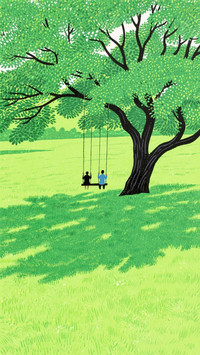 日系肌理风插画壁纸-锐景创意