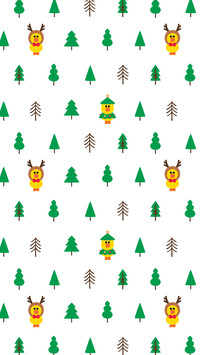 line friends 圣诞壁纸