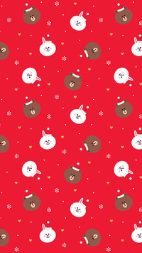 line friends 圣诞壁纸