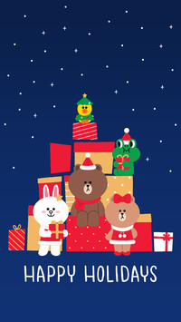 line friends 圣诞壁纸
