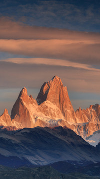 Famous Fitz Roy in Argentina, wonderful autumn colors