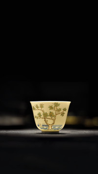 康熙斗彩花杯