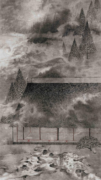 毕可燕作品仙苑停云