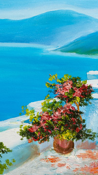 Landscape oil painting