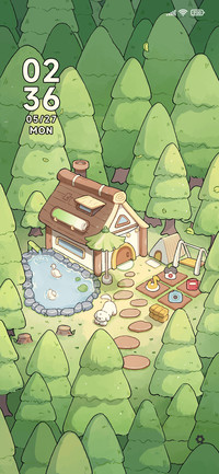 Forest log cabin