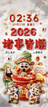 毛绒财神诸事皆顺
