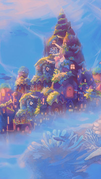 唯美插画背景-拍信图库