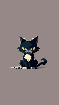 猫猫插画-拍信图库