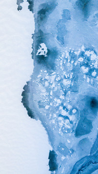 Swedish icelake view from above