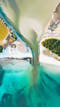 The magnificent landscape of salt lake aerial photography
