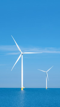 Offshore Windmill Farm in the Ocean Westermeerwind Park