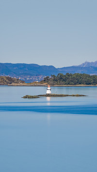 Sea landscape of Tysnes in western Norway's island area