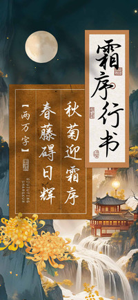霜序行书