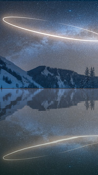 Winter starry sky galaxy 2