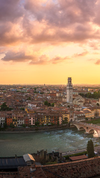 Sunset in verona