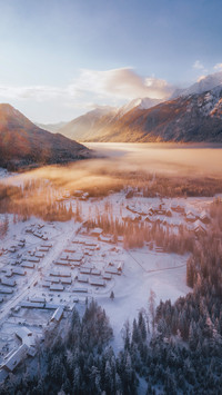Domestic snow appreciation scenic spots