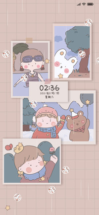 复古女孩便贴