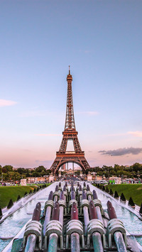 Eiffel tower Paris Gold Evening