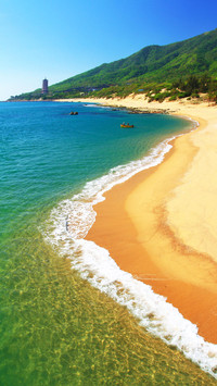 碧绿海滩