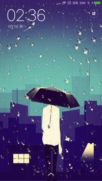 下雨等他