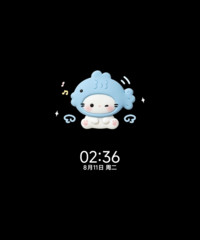水蓝色可爱小猫