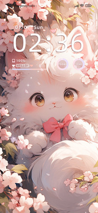Cherry blossom cat