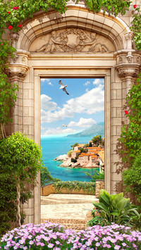 Beautiful landscape oil painting
