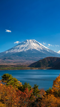 A lake conceals all the beautiful scenes of fuji