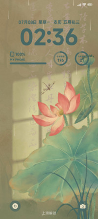 国风 夏之听荷