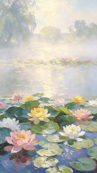 晴光映水