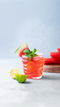 Mojito cocktail with watermelon