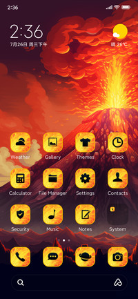 volcano lava