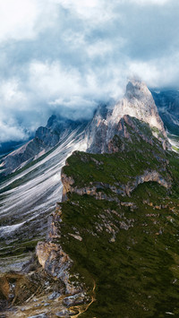 The dolomite knife back peak in italy