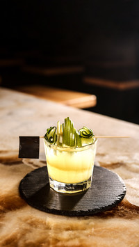 Fresh ice cocktail , selective focus