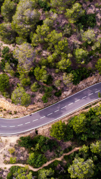 Costa Brava coastal winding road