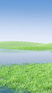 Artistic conception of mountains waters lakes and plains