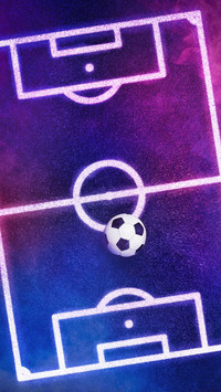 Illustration with neon football field as background