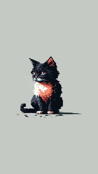 猫猫插画-拍信图库