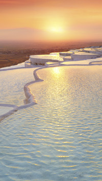 Limestone Terraces in Turkey