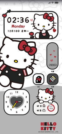 HelloKitty黑红简约