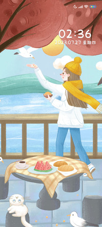 青山与海鸥