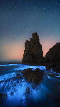 A wonderful blue tears on a beach in zhuhai