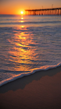 Sea foam sunrise