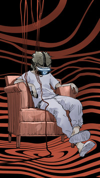 Boy Wearing VR Glasses Sitting on The Sofa