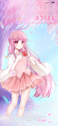 樱花树下的少女