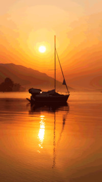 A flat boat