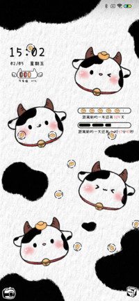 油画风小奶牛
